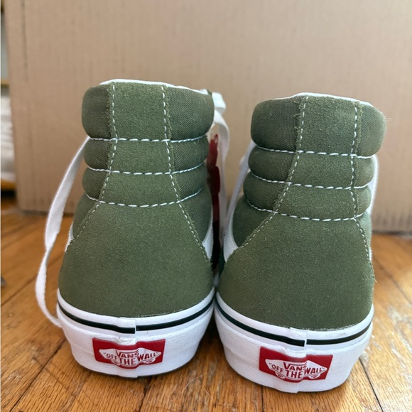 Vans Olive and White Skate Shoes - Picture 3 of 6